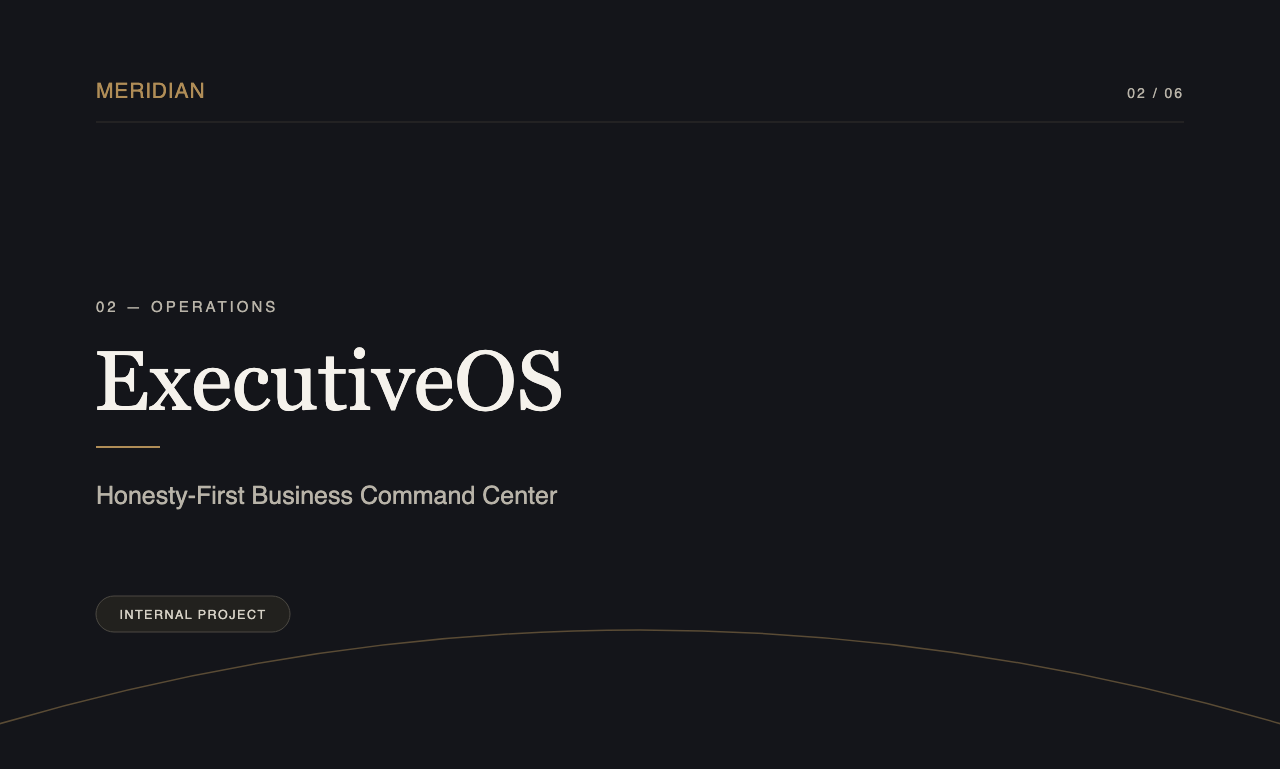 ExecutiveOS — founder command center over a portfolio of business units